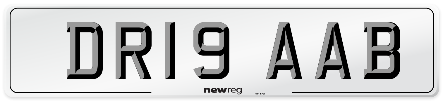 DR19 AAB Number Plate from New Reg